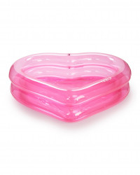 Clear Heart Pool Kiddie Clear Pink Heart Inflatable Pool
